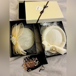 Classy fascinator hat bundle + free hair accessories